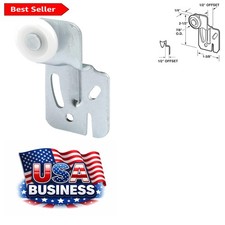 Closet Door Roller Assembly - 1/2 In. Offset, 7/8 In. Nylon Wheels, Zinc Finish