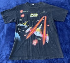 Vintage 90s Star Wars Episode 1 All Over Print T Shirt Size L Aop Movie Promo