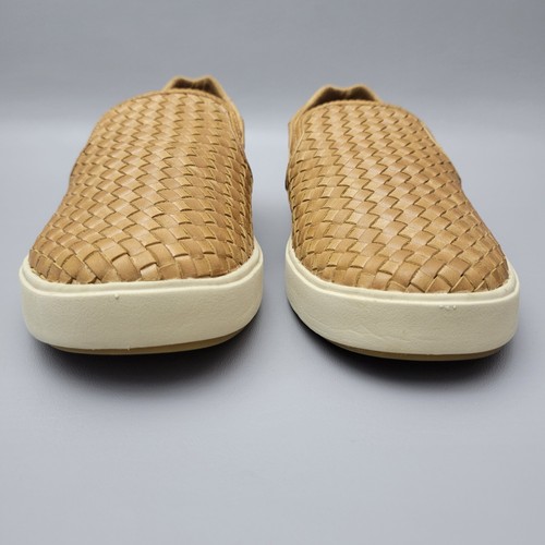 Zapatos Mocasines OluKai Lae'Ahi Lauhala Cuero Tejido Sin Cordones Para Hombres Talla 8 Marrón Zorro - Imagen 6 de 12