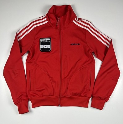 Adidas Originals Honduras Damen Trainingsjacke M Rot Weiß Reißverschluss Freizeit Sportbekleidung