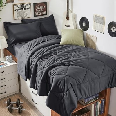 Twin Comforter Set - 5-Piece All Season Bed in a Bag Twin, Ultra Soft Bedding...