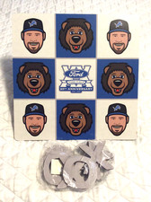 Detroit Lions 20th Anniversary Ford Field Wooden Tic Tac Toe Children's Game SGA