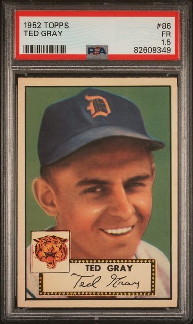 PSA 1.5 FAIR TED GRAY 1952 TOPPS #86 NEW GRADED SLAB HIGH-END VINTAGE TPHLC-9349 view 1