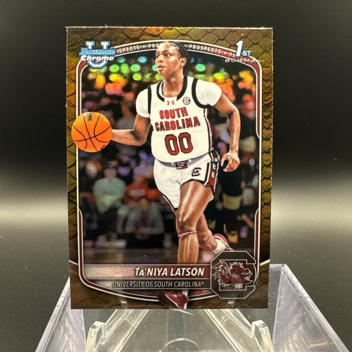Bowman Chrome Ta'Niya Latson 1st Bowman reptilian refractor South
