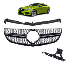 Sport Kühlergrill Schwarz passend für Mercedes C207 Coupe A207 Cabrio 13-17