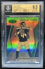 2017 Panini Certified Deshaun Watson Gold Team Mirror Green RC #/5 BGS 9.5