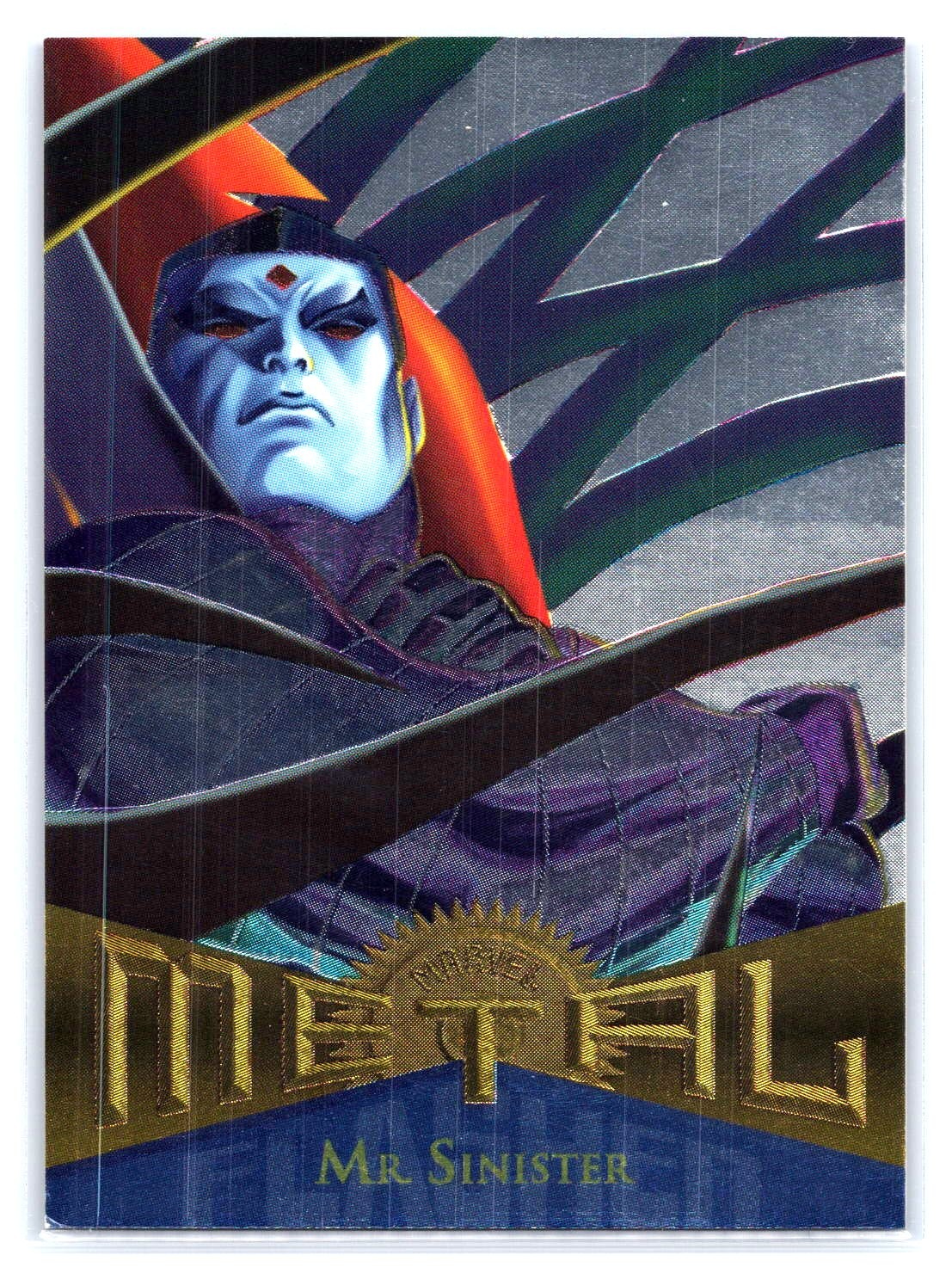 Mr. Sinister #106 Marvel 1995 Metal trading card — raw and PSA graded price guide