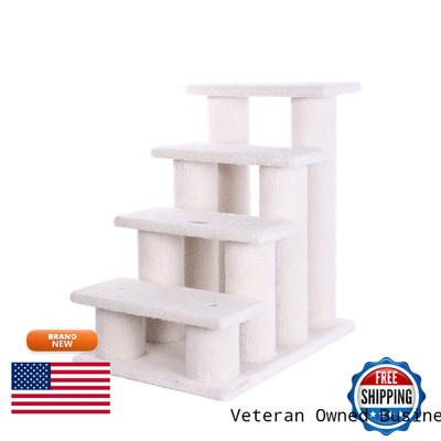 Armarkat Pet Steps 4-Steps B4001 Ivory 17Wx25Dx25H Each Platform 7 Deep