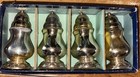 Vintage 1950's Oneida Ltd #51 Silver Plated Salt and Pepper Shaker Set Of 4 Box — photo 3