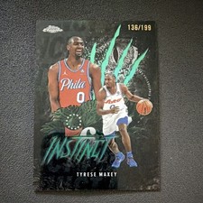2024 Topps Chrome Tyrese Maxey Instinct Green /199 76ers SP 🔥