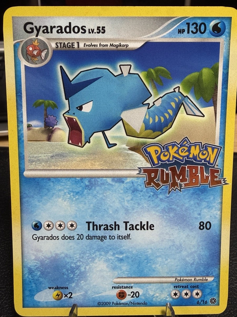stage 1 gyarados pokemon card value Pokémon Gyarados TCG Rumble Rare Card 6/16 2009 NM