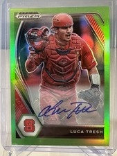 Luca Tresh 2021 Prizm Draft Picks Lime Green Prizm AUTO 10/23 NCST KC ROYALS