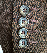 Dolce & Gabbana Men’s Brown Herringbone Suit Jacket L 44R Two-Button