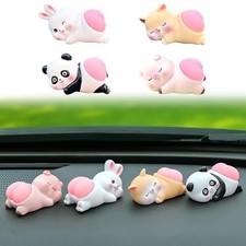 Car Dashboard Figurine Sleeping Animal  Cute Knick-knacks Desk Decor Room Panda