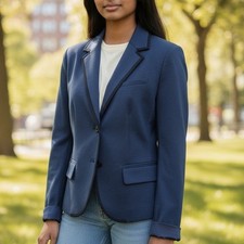 Gap Academy Blazer Navy Blue Schoolboy Stretch Womens Single Breasted Size 4