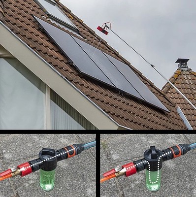 Waschbürste für Hauswand Solar Heavy Duty Teleskopstiel 166 - 700 cm mit Seifens