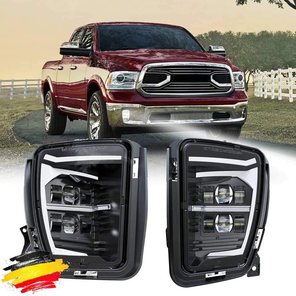 für Dodge Ram 1500 2013-2018 LED Stoßstange Nebelscheinwerfer mit Tagfahrlicht - Bild 1 von 4
