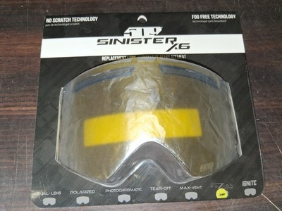 NEW 509 Sinister X6 Fuzion  Flow Goggle Lens F02007300-000-501
