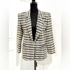 Vintage Talbots Cream Wool Blazer 8