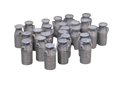 3D Peak Print Milchbehälter OO 1:76 Set 25 Grau für Modellbahn Zubehör
