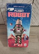 Mechanical Planet Robot Tin Wind-Up Toy Black Open Box