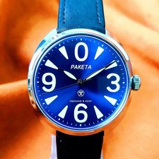 Soviet Wristwatch Raketa Big Zero USSR Vintage Raketa Men's Watch Blue Dial