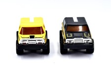 1982 Friction Cars 2 , 15 Friction Black Car 14 Friction Yellow Car, Japan