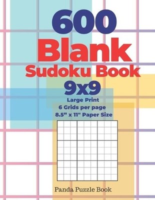 Panda Puzzle Bo 600 Blank Sudoku Book 9x9 - Large Prin (Taschenbuch) (US IMPORT)
