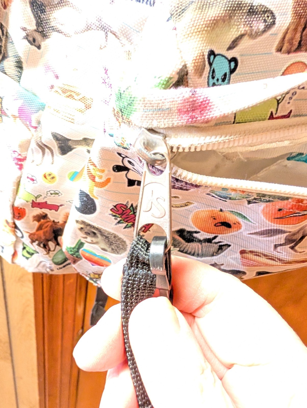 JanSport SuperBreak Backpack Multicolor Sticker Collage Print Retro Icons 16.7" image 4
