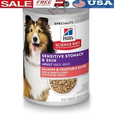 Sensitive Stomach Wet Dog Food Seafood Prebiotic Omega-6s Healthy Skin Coat New