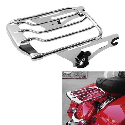 Detachable 2-Up Luggage Rack Fit For Harley Touring Road King Street Glide 09-Up