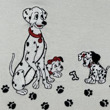 Vintage 90s Disney 101 Dalmatians Sweatshirt Sz XL Made in USA Embroidered White