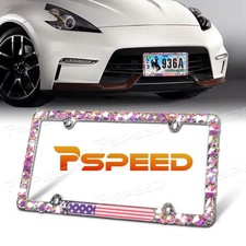 Sparkly Ab Color Bling Rhinestone License Plate Frame Crystal Diamond Cover Sparkly Ab Color Bling Rhinestone License Plate Frame Crystal Diamond Cover