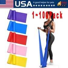 Yoga Stretch Resistance Bands Exercise Pilates Yoga Aerobic GYM Home Workout Lot