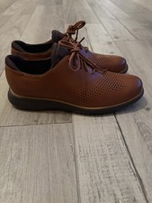 Cole Haan Men's 2.ZeroGrand Lined Laser Wingtip Oxford Tan Style C25351 Sz 10.5