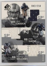 2002 SP Authentic Threads Triple /250 Eric Crouch Ron Dayne Ricky Williams 15wb