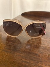 Bob Mackie Brown Translucent Tan Beige Sunglasses NWT Big Bold Designer