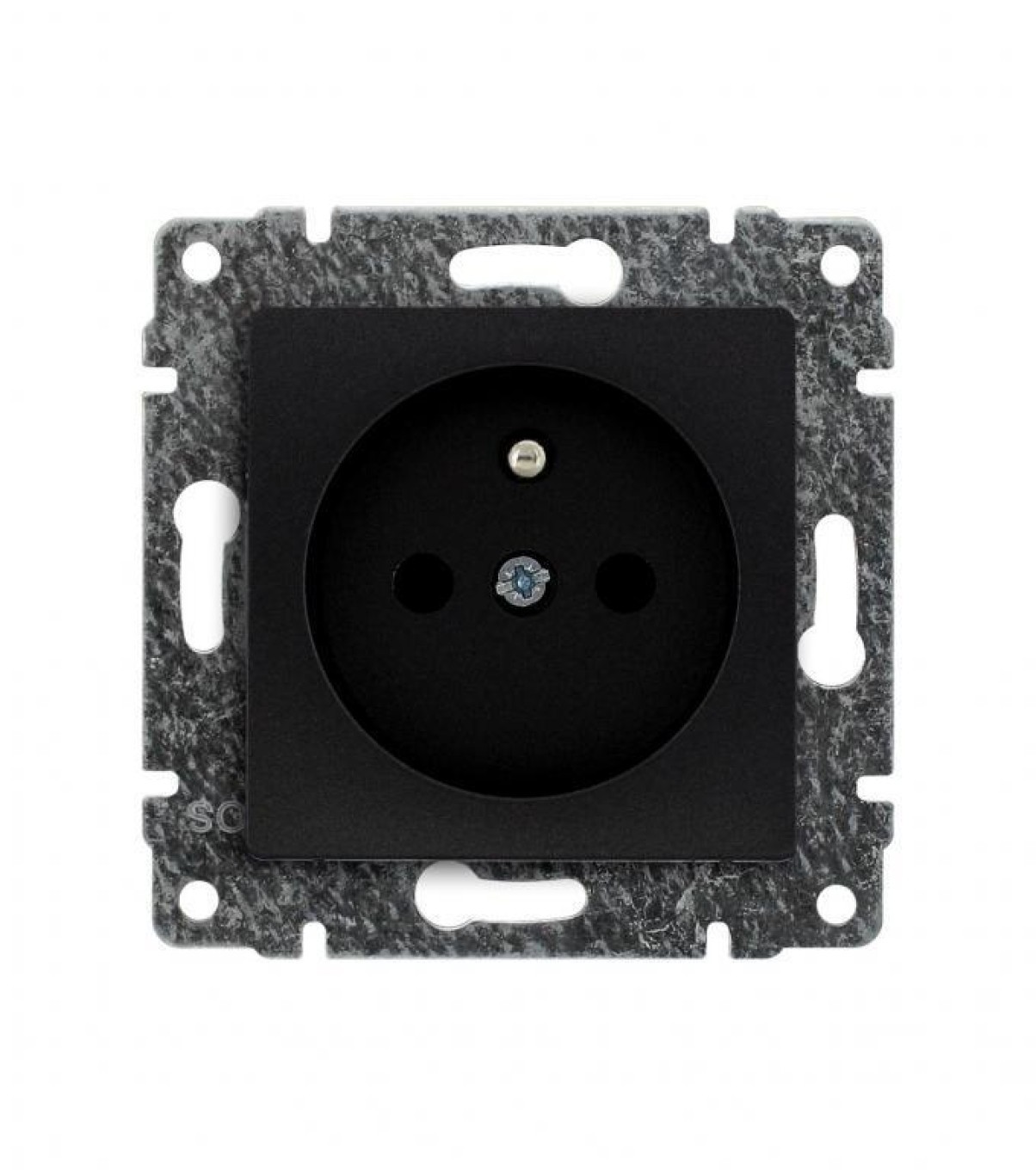 Single socket with grounding with track panel VENA 510934