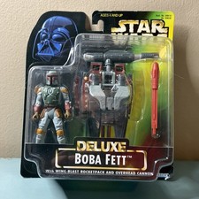 Star Wars Deluxe BOBA FETT Action Figure Vintage 1996 - New On Card