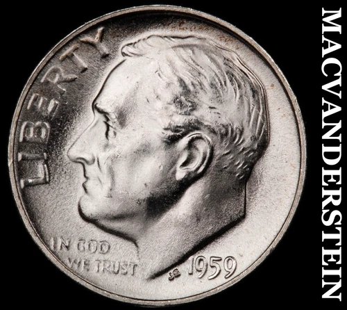 1950 Silver Roosevelt Dime - Choice Gem Brilliant Unc  Lustrous  #G7332