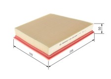 BOSCH Luftfilter F 026 400 089 Filtereinsatz für ROVER JAGUAR VELAR XE XF RANGE