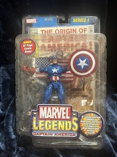 Vintage 2002 MARVEL LEGENDS SERIES 1 CAPTAIN AMERICA 6  ACTION FIGURE NIB