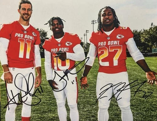 Kansas City Chiefs Alex Smith Hill Hunt Signed Autograph 8x10 Photo Pro Bowl