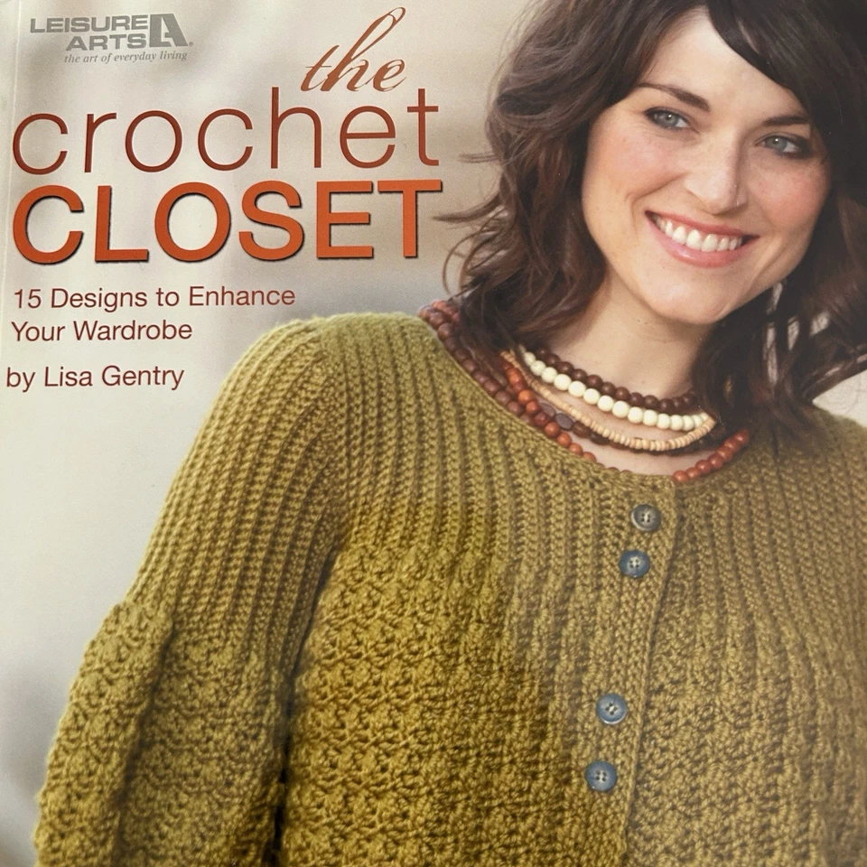 Libro de patrones de armario de ganchillo Leisure Arts 15 diseños para mejorar tu armario Foto 2 de 4