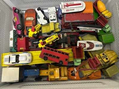 Vintage Job Lot of 20+ Diecast Model Vehicles inc. Matchbox & Corgi (As Seen)