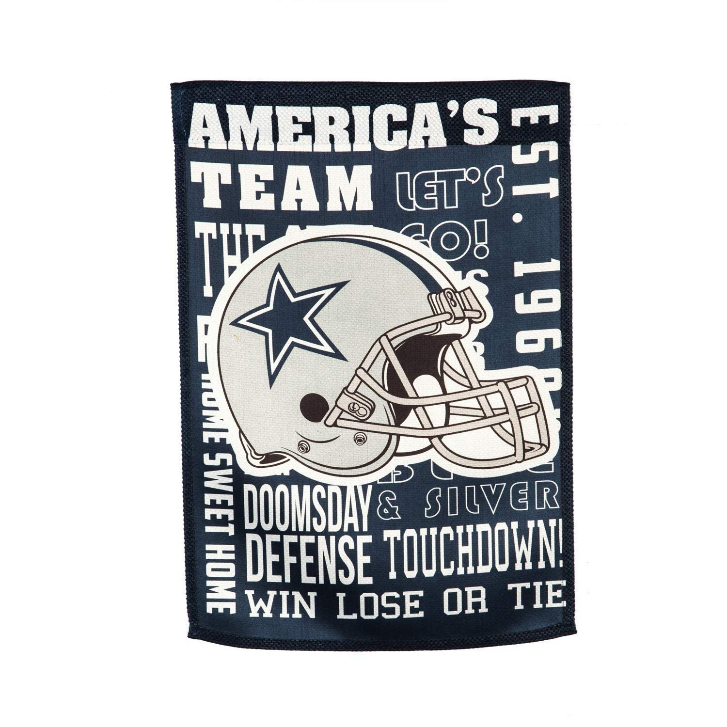 Dallas Cowboys Premium Double Sided Garden Flag Banner, Fan Rules Design, Linen,