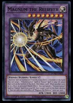 #ad Yugioh Magnum the Reliever DUNE EN036 Super Rare 1st Edition NM $1.89