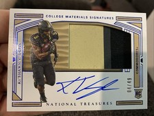 2020 Panini National Treasures Collegiate Blue Ke'Shawn Vaughn Auto Jersey /49🔥