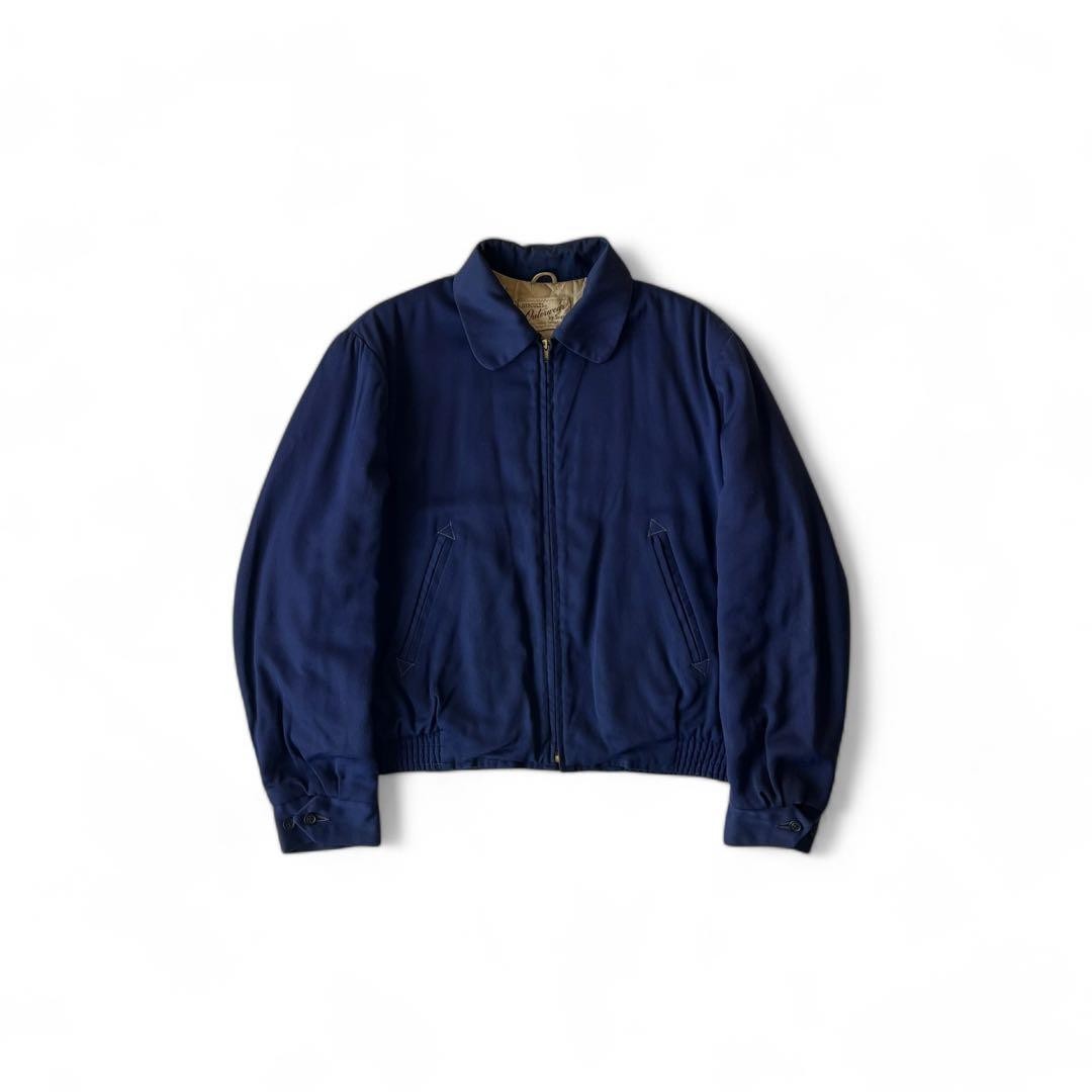 Vintage 1950s Hercules Outerwear Sears Rayon Gabardine Jacket Navy M