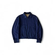 Vintage 1950s Hercules Outerwear Sears Rayon Gabardine Jacket Navy M